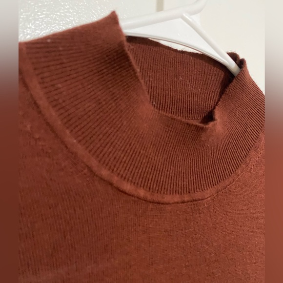 MASSIMO DUTTI MERINO Wool Mock Turtleneck Jersey M Men Warm Sweater - Picture 5 of 15